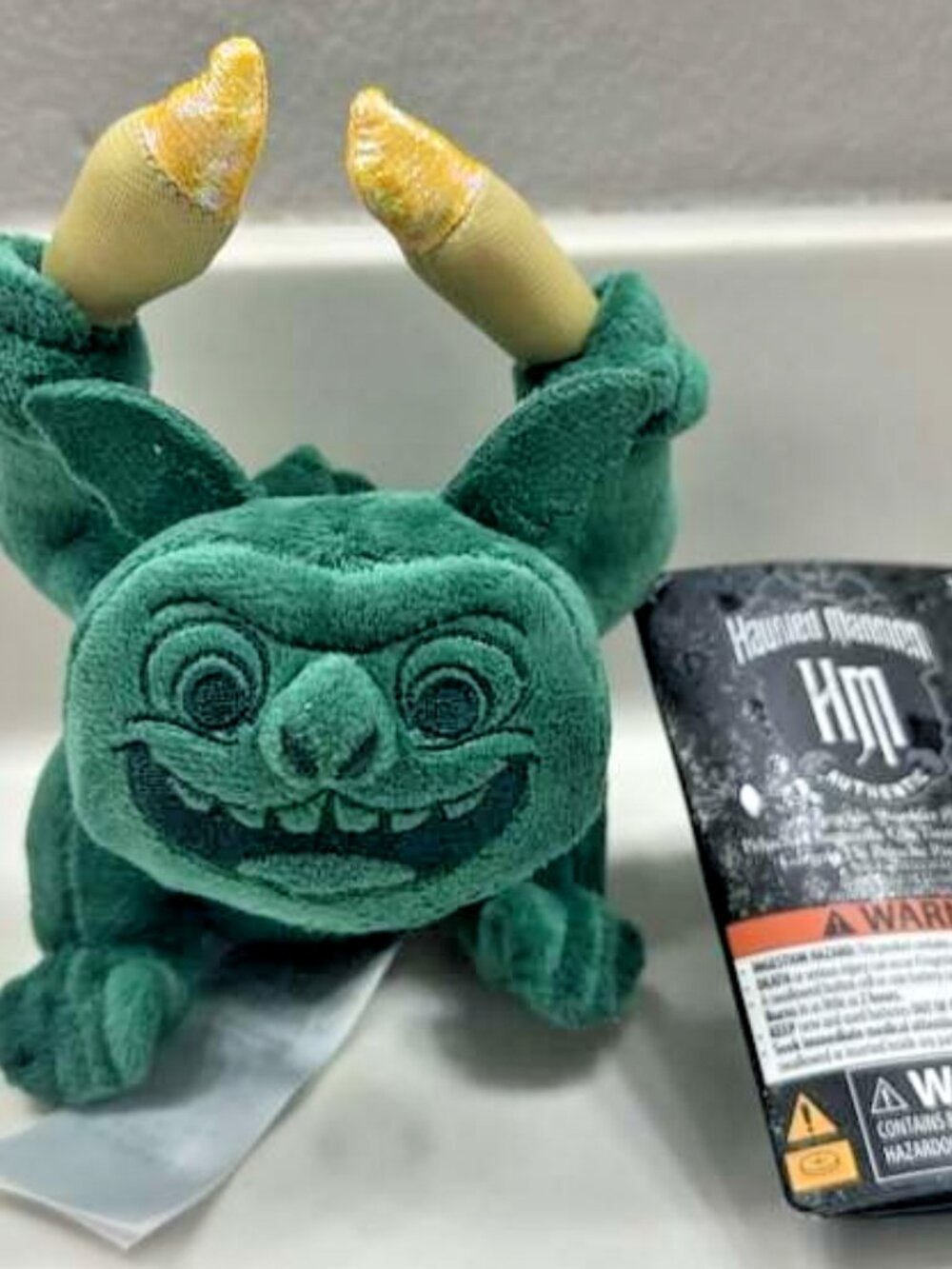 Disney Parks Haunted Mansion GARGOYLE Magnetic Shoulder Plush with LIGHTS 5"